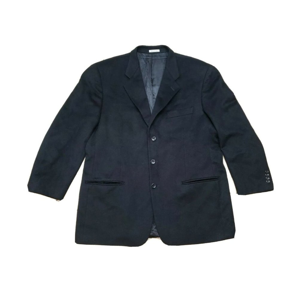 Ameri New York 100% Pure Cashmere Blazer Italy Sz 50 Black Classic Gentleman